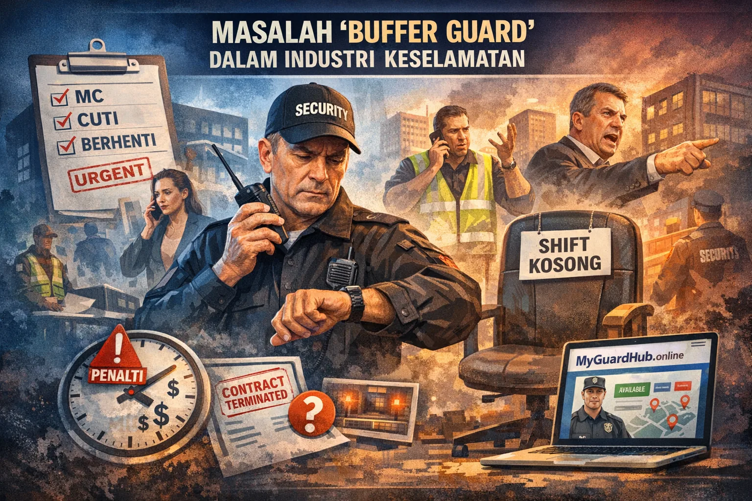 Masalah “Buffer Guard”: Kenapa Syarikat Pengawal Keselamatan Selalu Terperangkap & Cara MyGuardHub.online Menyelesaikannya